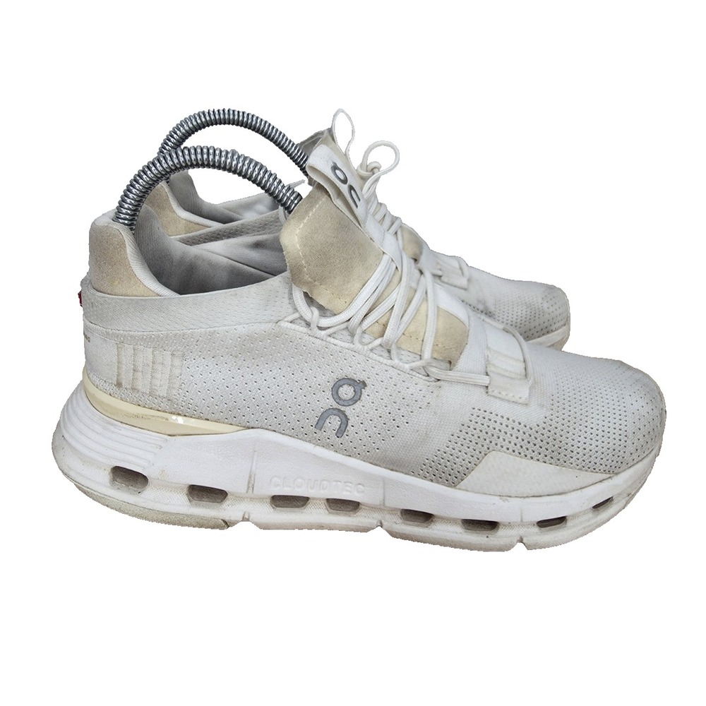 On Running Cloudnova Running Shoes Womens 7 White Sneakers Trainers Athletic